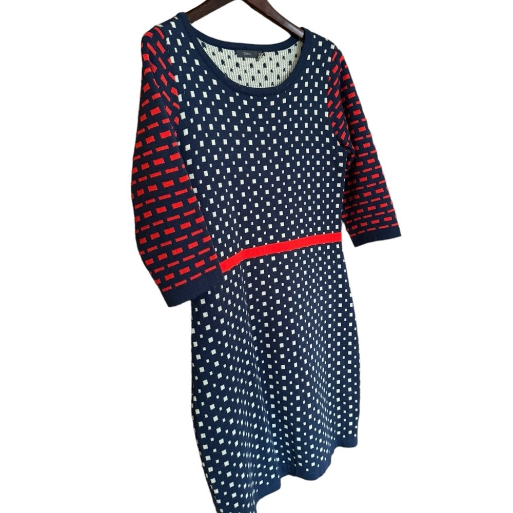Anthropologie THML Women’s Knit Shift Dress 3/4 Sleeve Size Medium - Picture 3 of 12